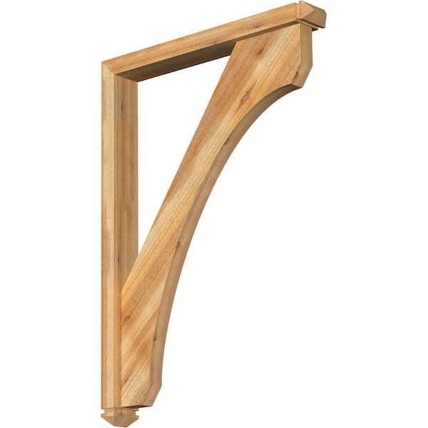 Ekena Millwork Legacy Arts and Crafts Rough Sawn Bracket w/ Offset Brace, Western Red Cedar, 4"W x 30"D x 42"H BKT0402X30X42LEC03RWR - main